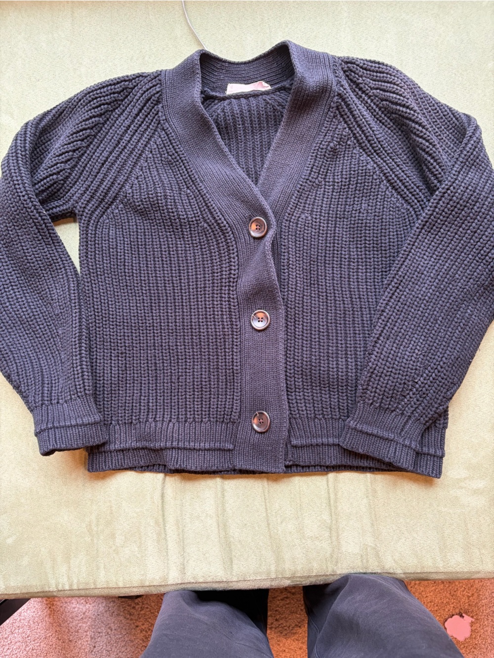 Everlane Cotton Cardigan Black size S